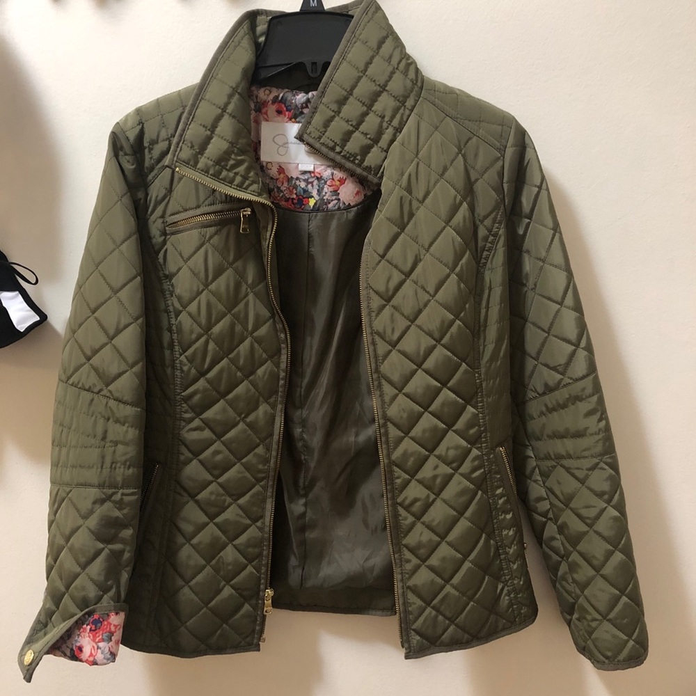 Jessica Simpson Olive Green Quilted Jacket